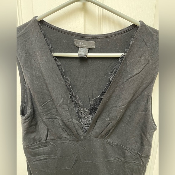 Zara Women’s Lace Trim Tank Top - Picture 3 of 4